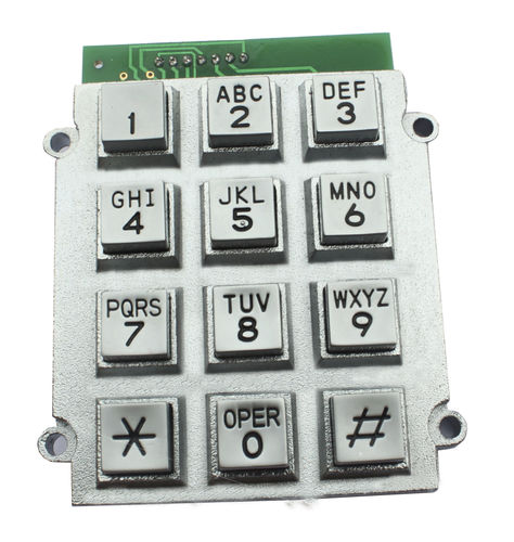 12键数字键盘 - KP2 - HONGKONG KOON TECHNOLOGY LTD - 面板式 / 金属 / 橡胶
