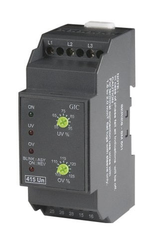 电压监控继电器 -  SM 501 - General Industrial Controls (P) Ltd. - DIN导轨 / 延时