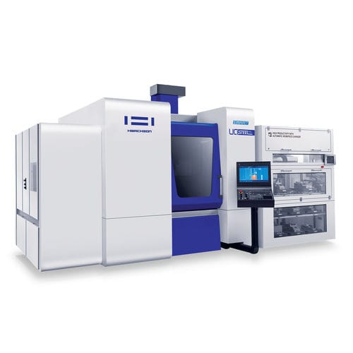 3轴CNC加工中心 - SMART Ua  - Hwacheon - 立式 / 用于钢材 / 立柱