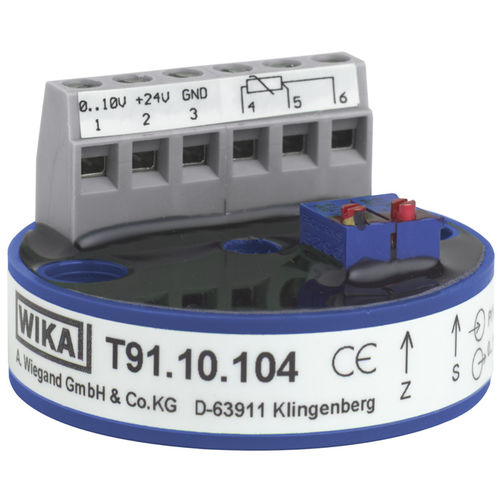 探头安装温度变送器 - T91.1 series - WIKA Alexander Wiegand SE & Co. KG - Pt100 / Pt1000 / 2线式
