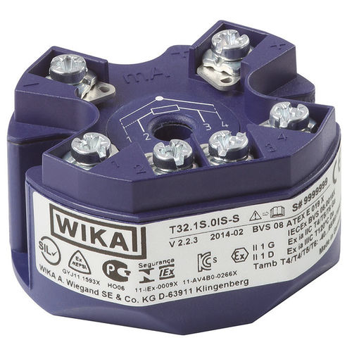 探头安装温度变送器 - T32.xS - WIKA Alexander Wiegand SE & Co. KG - DIN导轨 / 热电偶 / 数字