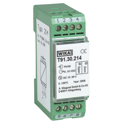DIN导轨温度变送器 - T91.30 - WIKA Alexander Wiegand SE & Co. KG - Pt100 / Pt1000 / 热电偶