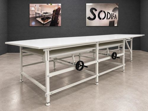 滚针切割台 - SODIFA ESCA - 用于面料 / 织物衬垫 / 带抽屉