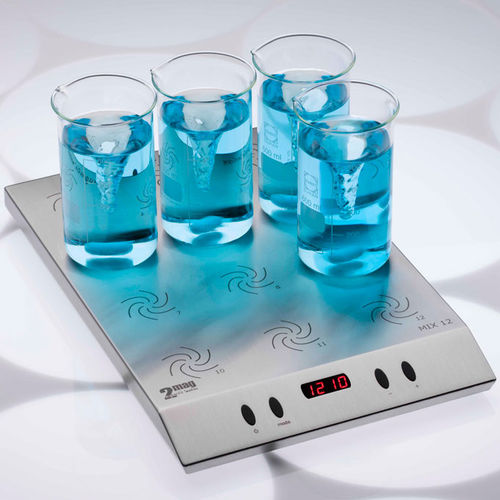 实验室磁力摇床 - MIX 12 XL - 2mag AG - 数字 / 用于烧杯 / 医疗用途