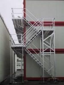 直线型楼梯 - Mauderer Alutechnik - 铝框架 / 用于预制建筑