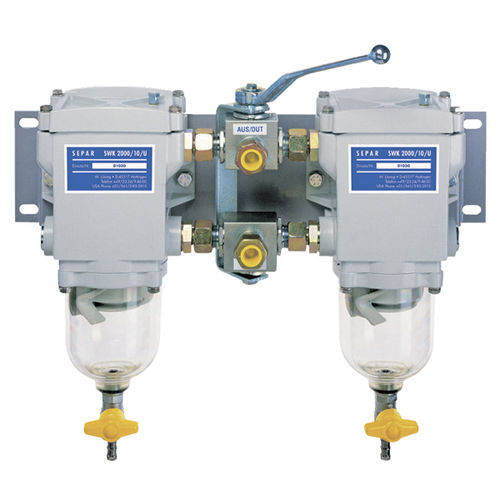 燃料分流过滤器 - SWK-2000-10 Duplex - Separ of the Americas, LLC - 水