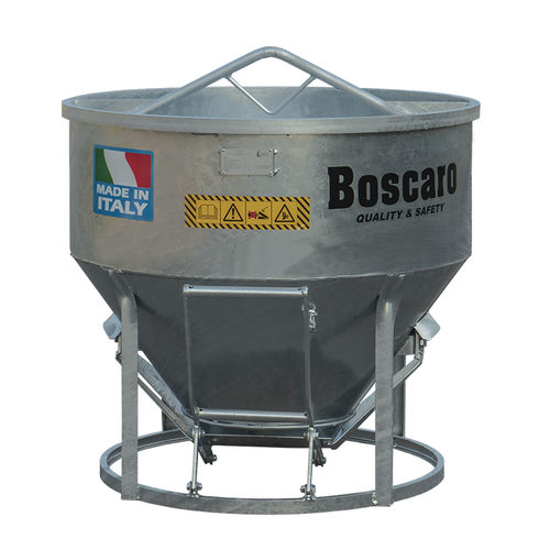 锥形混凝土料斗 - C-ZN series - Boscaro s.r.l. - 底部开口 / 电镀钢