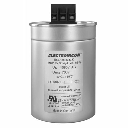 薄膜电容器 - E62-3ph - ELECTRONICON Kondensatoren - 圆柱形 / 螺旋式 / 功率