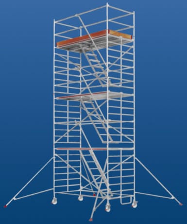 移动式脚手架塔 - 6573 series - European Special Ladders, S.A. (ESLA) - 外墙 / 模块化 / 带有楼梯