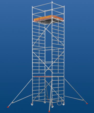 移动式脚手架塔 - 6473 series - European Special Ladders, S.A. (ESLA) - 外墙 / 模块化 / 带有楼梯