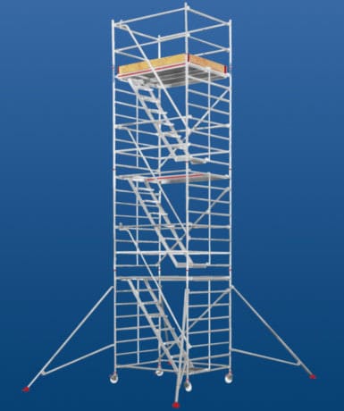 移动式脚手架塔 - 6576 series - European Special Ladders, S.A. (ESLA) - 外墙 / 模块化 / 带有楼梯