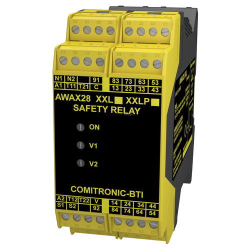 紧急制动安全监控继电器 - AWAX 28XXL - COMITRONIC - BTI - 3NO / 1NF / SIL
