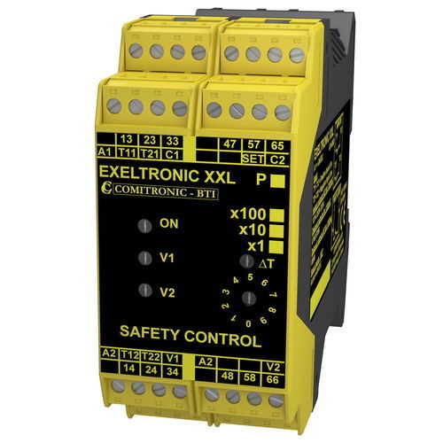 紧急制动安全监控继电器 - EXELTRONIC XXL - COMITRONIC - BTI - 3NO / 2NO / 1NF