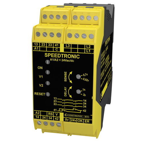 紧急制动安全监控继电器 - SPEEDTRONIC N - COMITRONIC - BTI - 3NO / 1PNP / DIN导轨