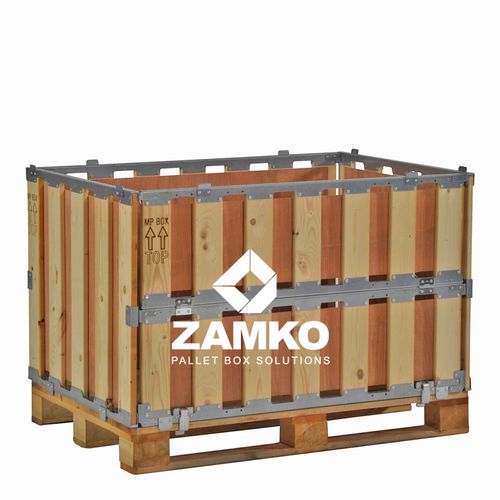 胶合板材料货盘箱 - MPB.b80.FC - ZAMKO - 存储 / 折叠 / 带有折叠栏板