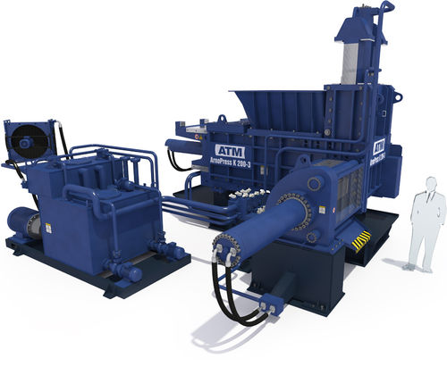 废铁打包压缩机 - ArnoPress K series - ATM Recyclingsystems GmbH - 垂直 / 顶部装载 / 通道式