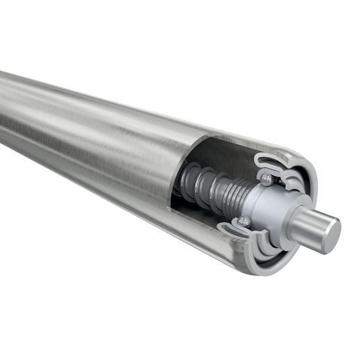 自由输送滚筒 - 1200 - Interroll - 皮带驱动 / 铝 / 不锈钢