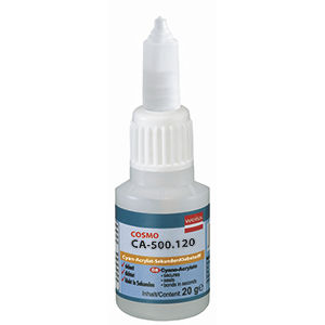 氰基丙烯酸盐胶 - COSMO CA-500.120 - Weiss Chemie - 用于金属 / 用于塑料 / 用于橡胶