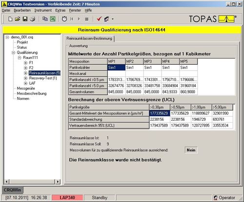 报告软件 - CRQWin   - Topas GmbH - 数据采集