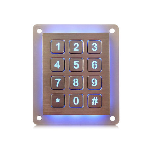 12键数字键盘 - K-TEK-B48-12-KP-AC-BL-DWP - Key Technology China Limited - 面板式 / 不锈钢 / IP65