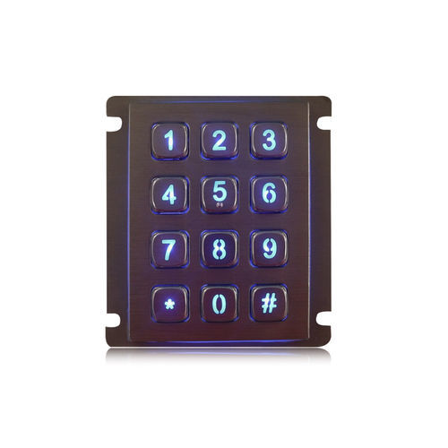 12键数字键盘 - K-TEK-A68KP-BL-DWP - Key Technology China Limited - 面板式 / 金属 / 不锈钢