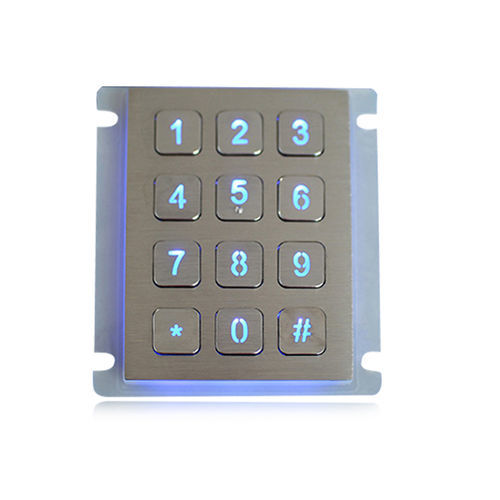 12键数字键盘 - K-TEK-B68KP-BL-DWP - Key Technology China Limited - 面板式 / 金属 / 不锈钢