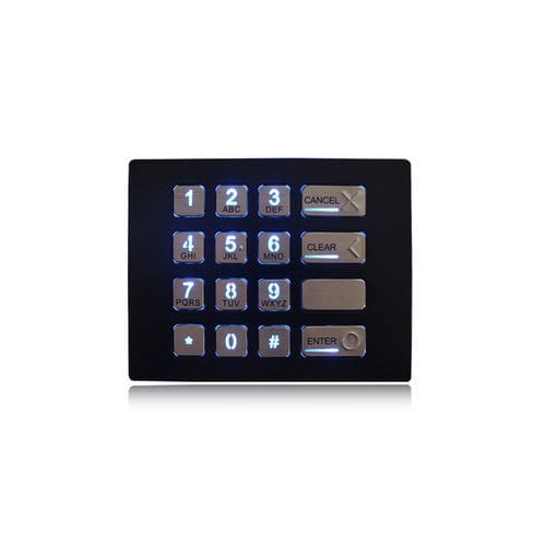 16键数字键盘 - K-TEK-B124KP-BL-BT-DWP - Key Technology China Limited - 面板式 / 不锈钢 / 黑钛