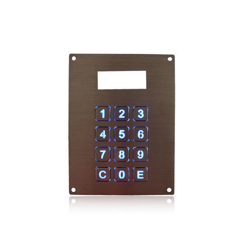 12键数字键盘 - K-TEK-B85KP-AC-LCD-BL-DWP - Key Technology China Limited - 面板式 / 金属 / 不锈钢