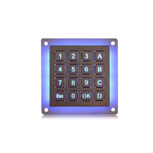 16键数字键盘 - K-TEK-B60KP-16-KP-BL-DWP - Key Technology China Limited - 面板式 / 不锈钢 / USB