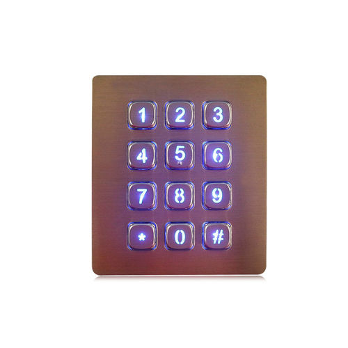 12键数字键盘 - K-TEK-A88KP-AC-BL-DWP - Key Technology China Limited - 面板式 / 不锈钢 / IP65