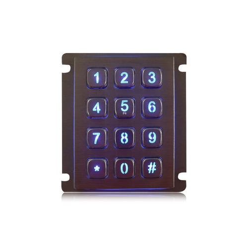 12键数字键盘 - K-TEK-A68KP-AC-BL-DWP - Key Technology China Limited - 面板式 / 不锈钢 / IP65
