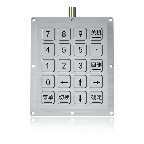 20键式数字键盘 - K-TEK-B75KP-20-BL-NV-151B-DWP - Key Technology China Limited - 面板式 / 金属 / USB