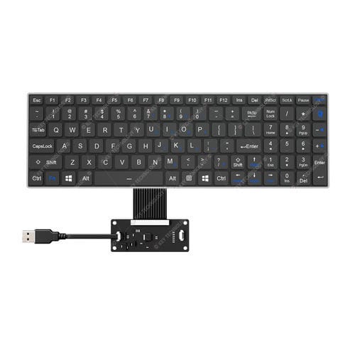 面板式键盘 - K-TEK-V340KP-FN-BL-FC-SC-ML-DWP - Key Technology China Limited - 剪刀式开关 / 103键 / 航空航天用途