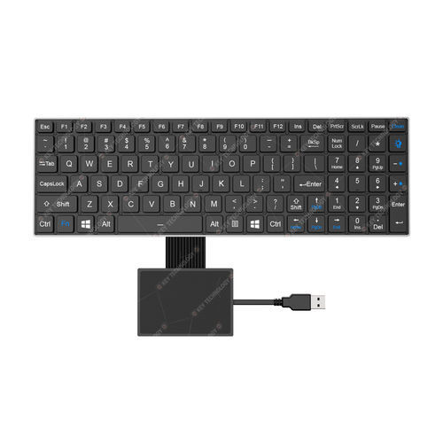 面板式键盘 - K-TEK-V340KP-FN-BL-FC-SC-DWP+TP85-DML - Key Technology China Limited - 剪刀式开关 / 103键 / 航空航天用途