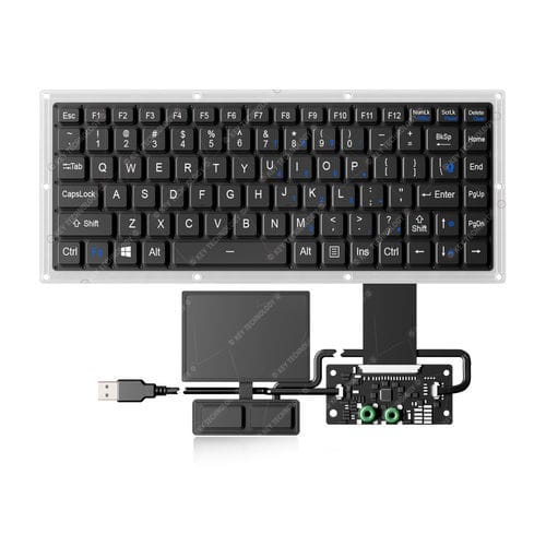 面板式键盘 - K-TEK-V296-FN-BL-FC-PR-ANA-151B-DWP+TP85+2K - Key Technology China Limited - 剪刀式开关 / 86 键式 / 鼠标双键