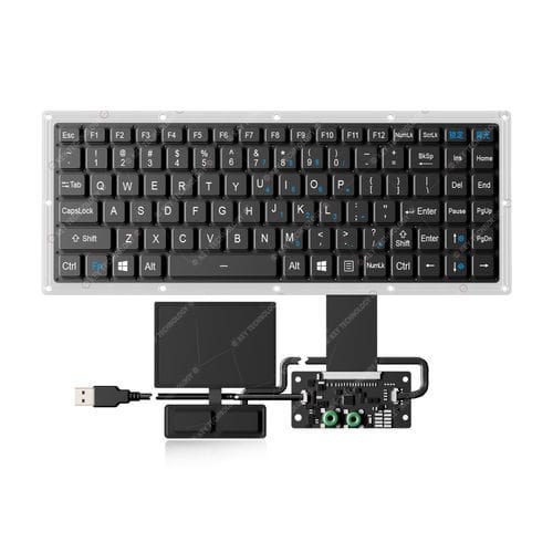 面板式键盘 - K-TEK-V315-FN-BL-FC-PR-ANA-151B-DWP+TP85+2K - Key Technology China Limited - 剪刀式开关 / 鼠标双键 / FN键