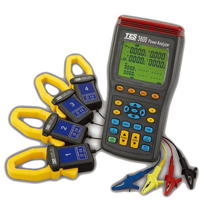 功率分析仪 - TES-3600N - TES Electrical Electronic Corp. - 用于电网 / 谐波 / 便携式