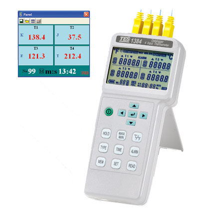 热电偶温度计 - TES-1384 - TES Electrical Electronic Corp. - 数字 / USB / 手持式
