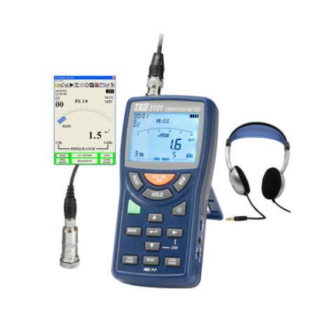 机器监控振动计 - TES-3101 - TES Electrical Electronic Corp. - 手提 / 数字 / 加速度计