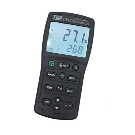 热电偶温度计 - TES-1314 - TES Electrical Electronic Corp. - LCD显示 / °C / °F