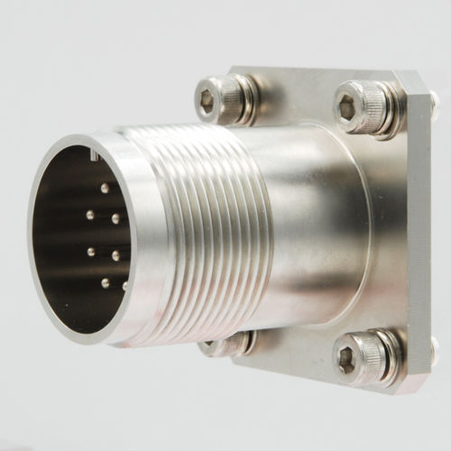 直通连接器 - HG31S-S01-10P-18-1 - GLOBETECH INC - 供电 / 方形 / 法兰