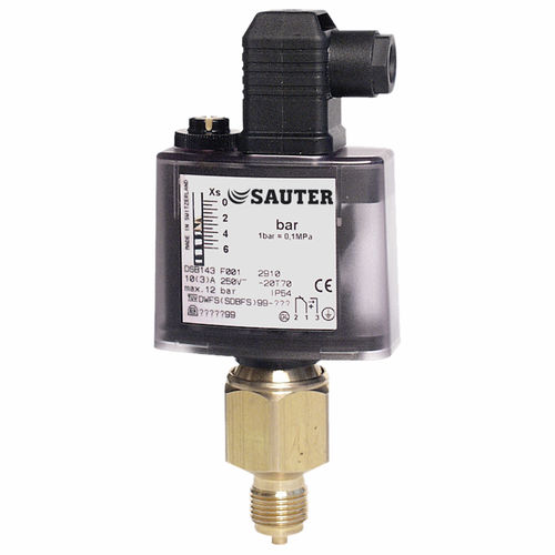 液体压力开关 - DS series - Fr. Sauter AG - 用于气体 / 用于蒸汽 / 黄铜