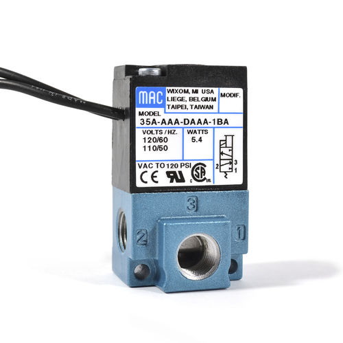 阀式气动分配器 - 35 series - MAC Valves - 螺线管驱动 / 直动式 / 2位3通型