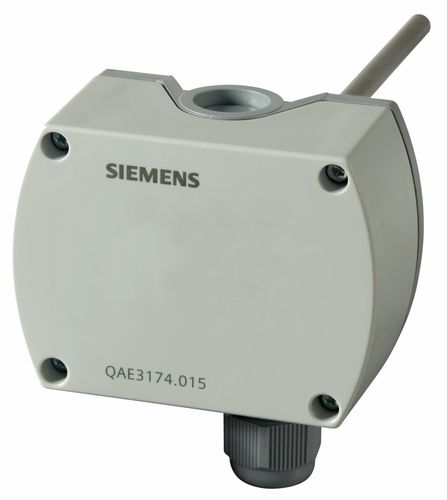 Pt1000温度传感器 - QAE3174.015 - Siemens Building Technology HVAC Products - 4-20 mA / G 1/2 / IP65