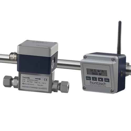 热量流量计 - TA Di series - Höntzsch GmbH & Co KG - 质量 / 用于空气 / 夹合式