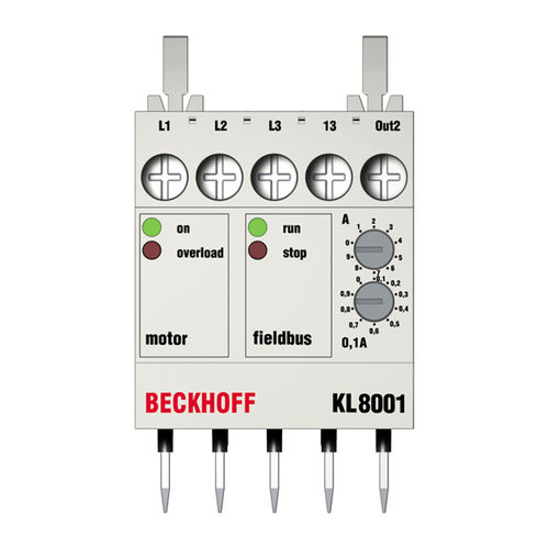 DIN导轨接线端子 - KL8001 - Beckhoff Automation - 螺钉连接 / 开关 / 用于继电器