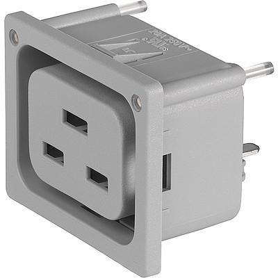 供电连接器 - 4797-5 series - SCHURTER/瑞士舒特 - 扣紧式 / 热塑性塑料 / IP40