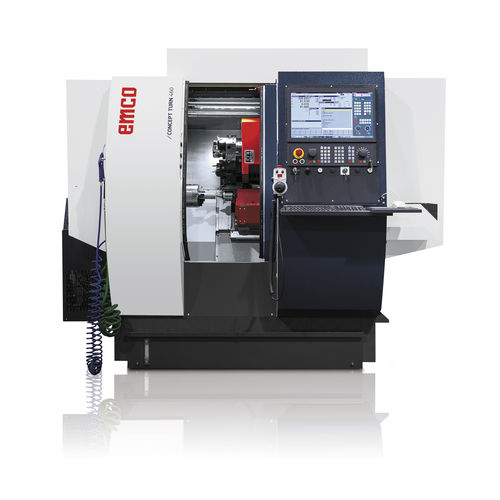 CNC数控车削机床 - CONCEPT TURN 460 - EMCO GmbH - 双轴 / 倾斜台面式 / 12工具