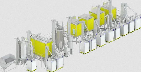 塑料循环回收设备 - KRS - HAMOS GmbH, Recycling- und Separationstechnik - WEEE / 造粒 / 用于工艺生产线