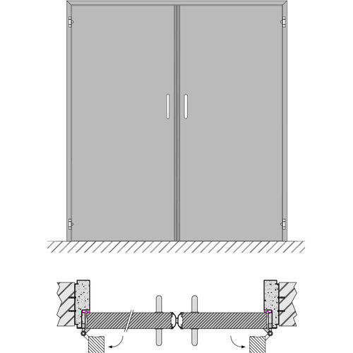 滑动式门 - HEINEN SONDERMASCHINENBAU Neustadt GmbH - 平开 / 不锈钢 / 钢